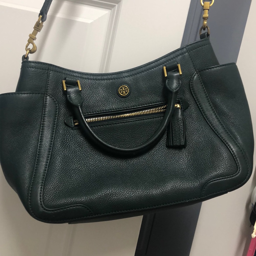 Tory Burch green purse